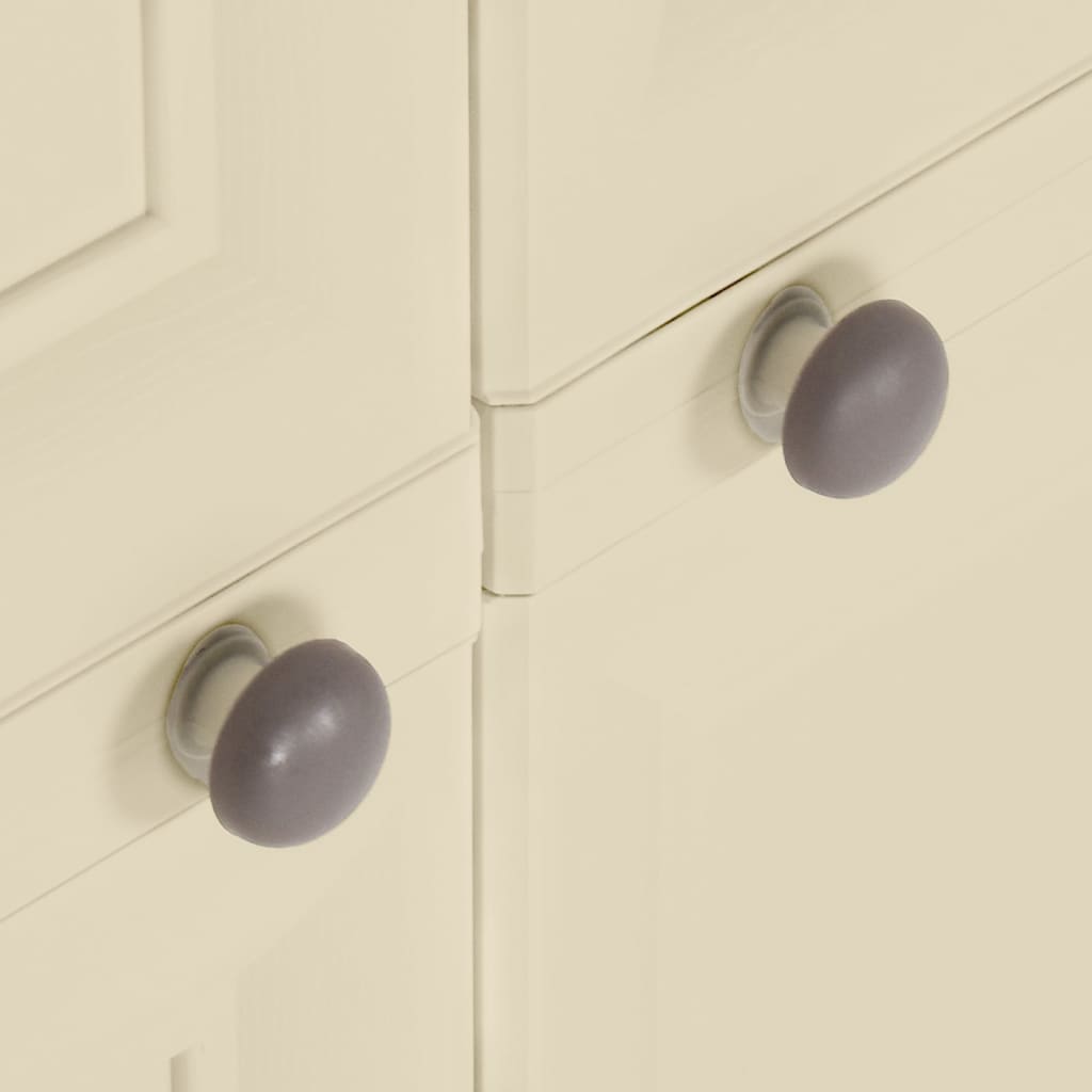 Plastic Cabinet 79x43x125 cm Wood Design Angora White